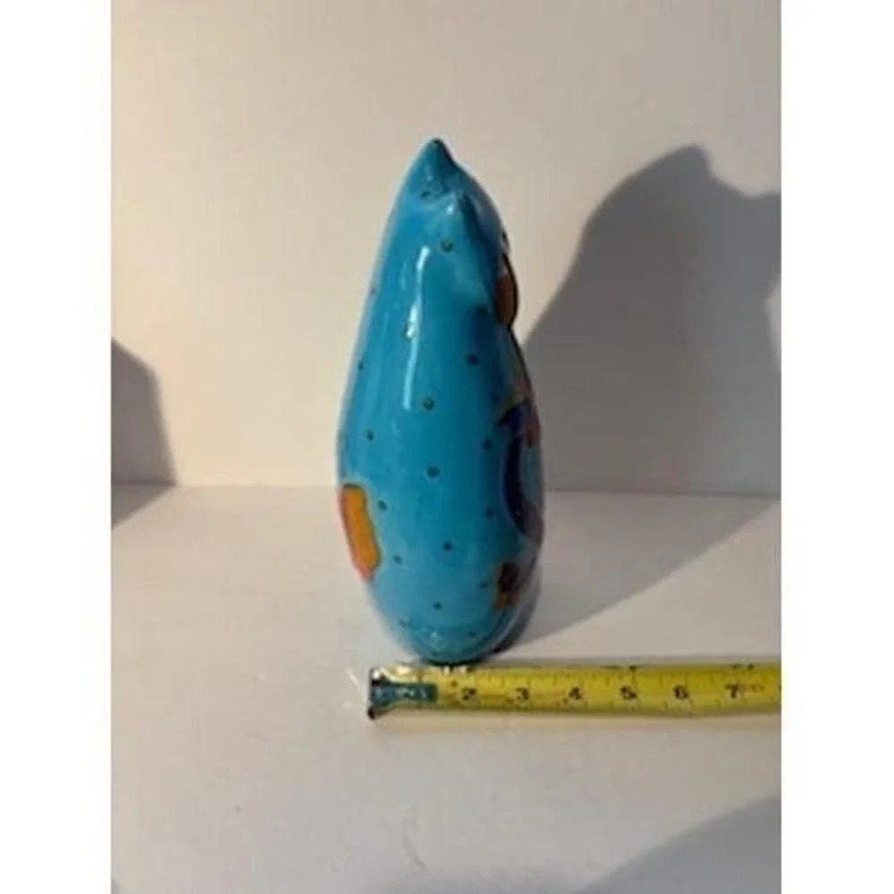 Vintage 90s Tall Laurel Burch Blue Cat Butterflies Figurine Gantz‎